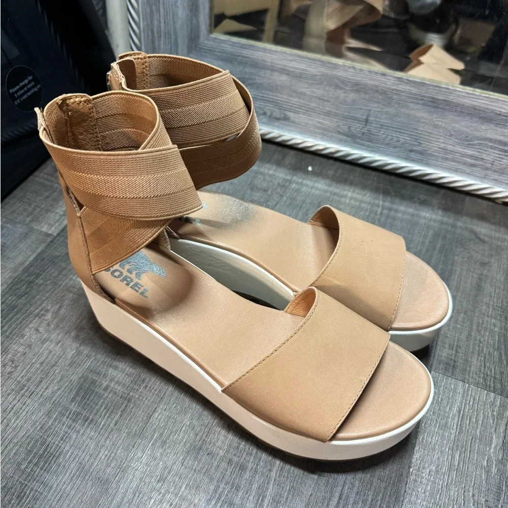 Sorel Cameron Flatform Ankle Strap Wedge Sandal